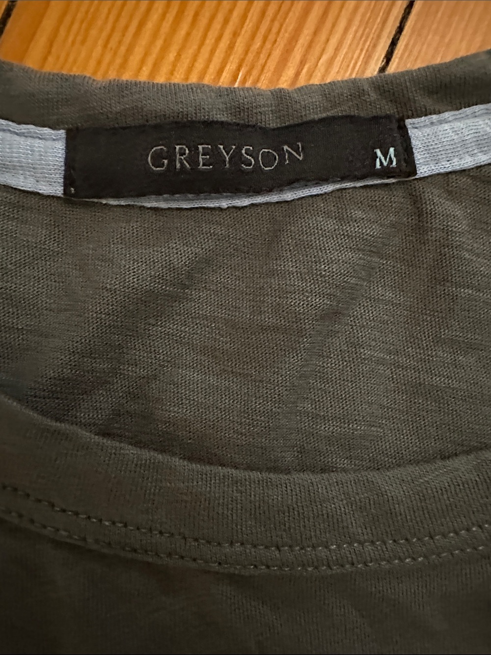 Greyson Olive Green / Gray Crewneck Short Sleeve Tee